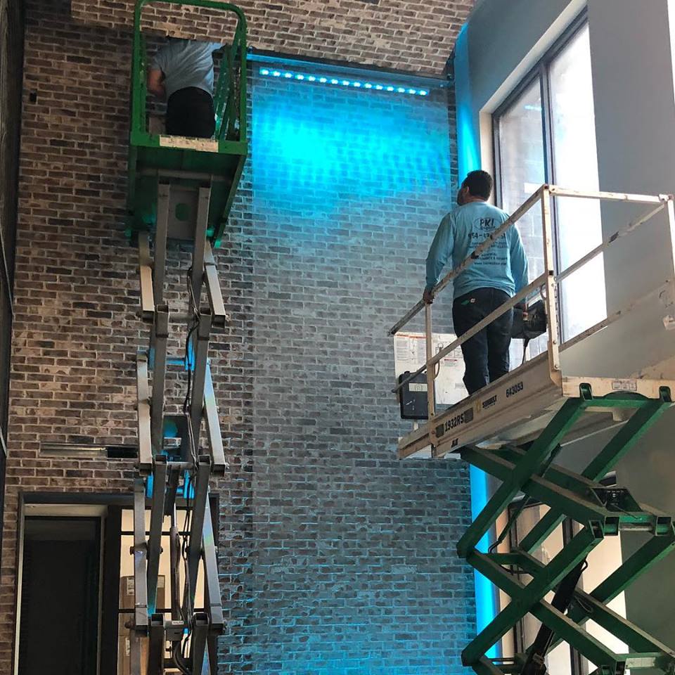 Stainless Steel Waterfall Installation