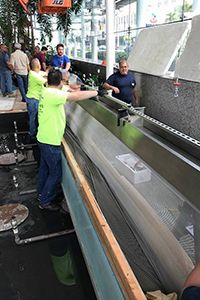 Stainless Steel Water Curtain Installation