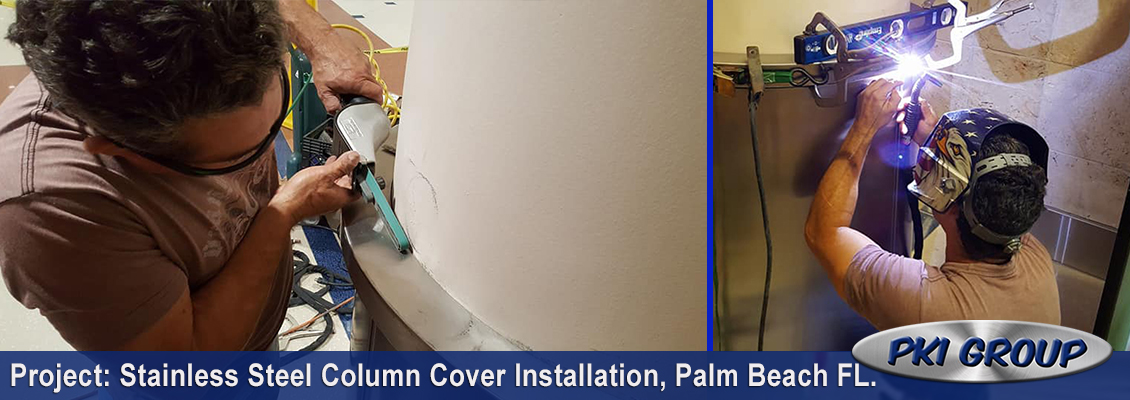 The Pki Group Stainless Steel Column Cover Installation