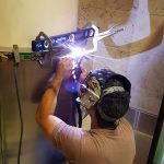 stainless steel column cover installation